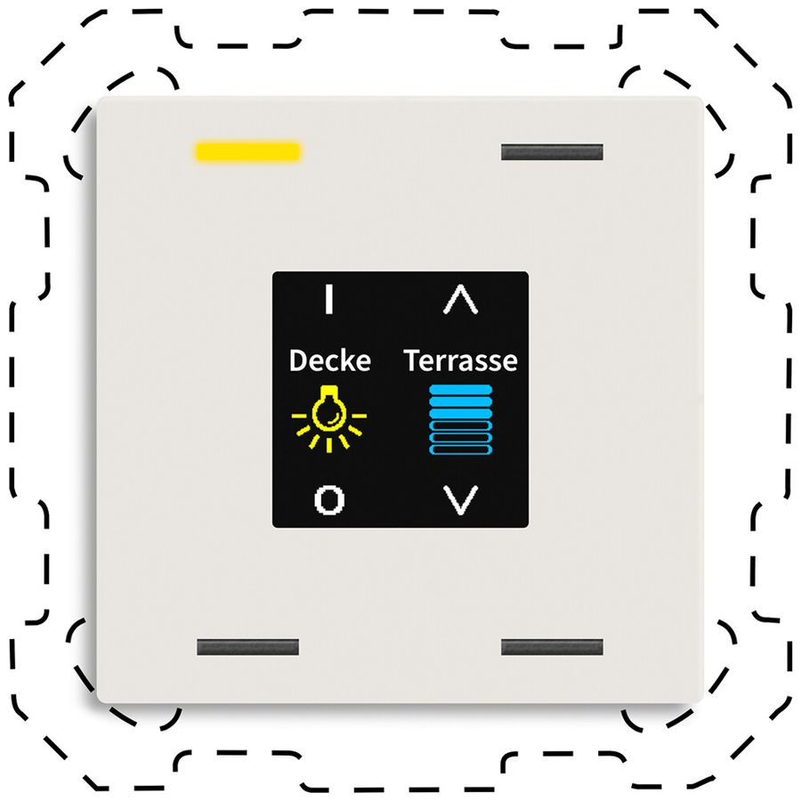 EB-Bediengerät KNX MDT BE-TAS6004.01 4T/4B Display weiss matt