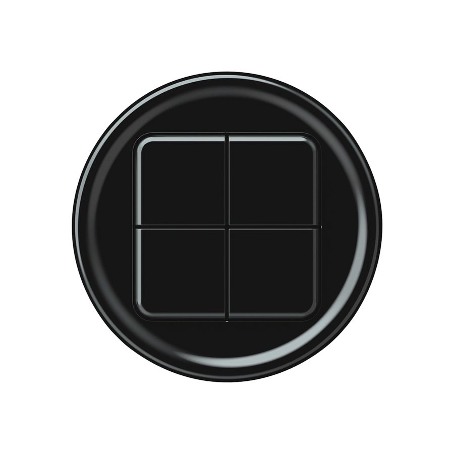 Kit frontal origin couvercle pour poussoir KNX 4× noir