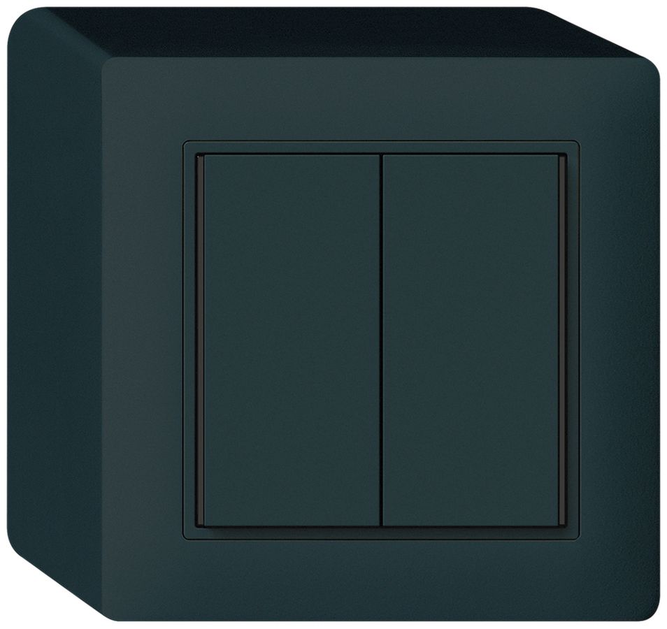 Poussoir KNX AP KAL 2×touches 4×points actionnables LED noir