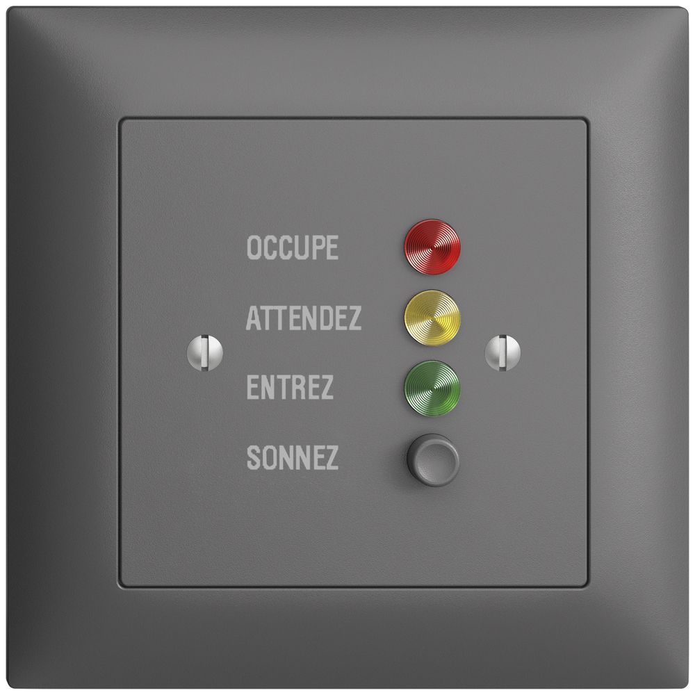 UP-Türstation für Rufleuchte franz. EDIZIOdue dunkelgrau