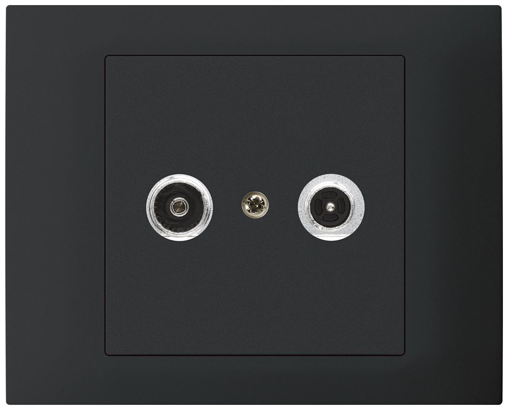 EB-Antennendose kallysto R-TV Bauart T mit EB-Dose G3 19dB 2GHz schwarz