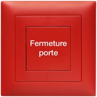 UP-Taster BSW 7564.UP-TEXT-F, 1W 10A/250VAC, Edue, rot "Fermeture porte"