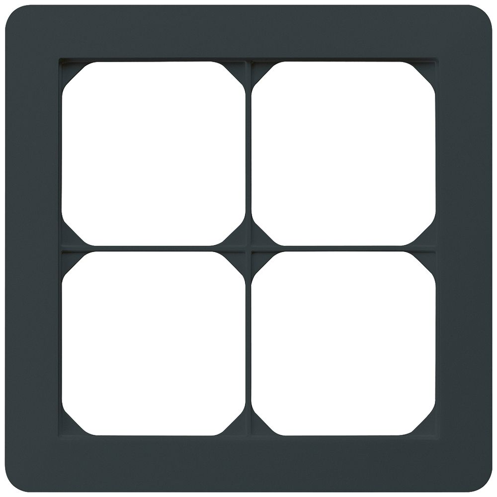 UP-Abdeckrahmen kallysto.trend 2×2 schwarz 154×154mm