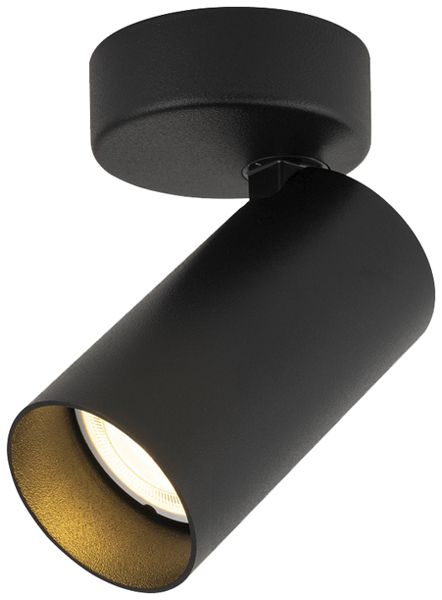 Decken-/Wandleuchte SLV KAMI GU10 1×0…10W 114×70mm schwarz