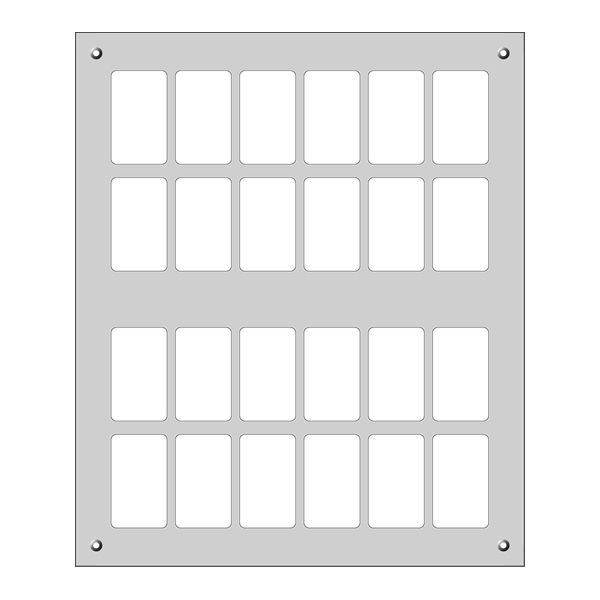 Plaque de montage FLF 4×6 Al blanc FH