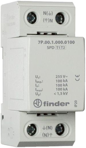 Parasurtension AMD Finder 7P.02, type 1+2, L/N 250A TN-S/ TT