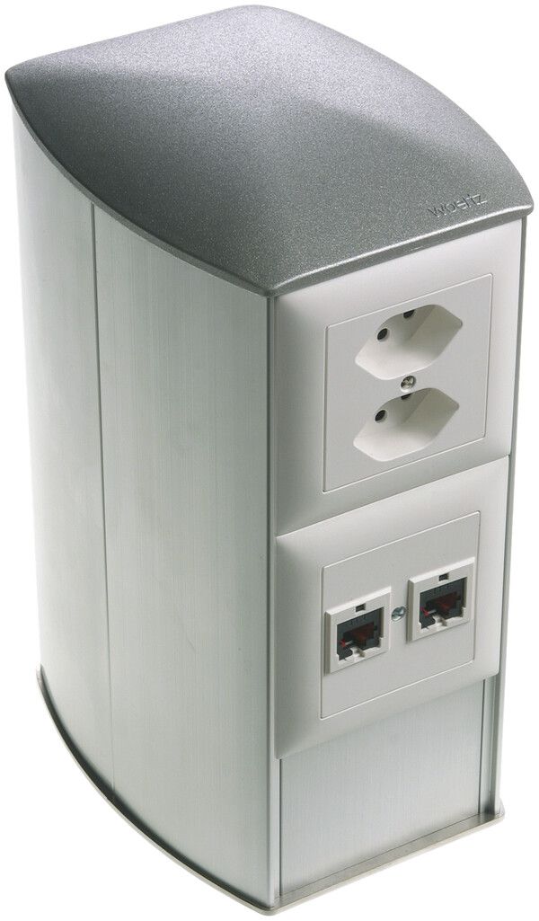 Zoccolo di raccordo Ellipse h=235 anod. con 2 scatole NIS IP20