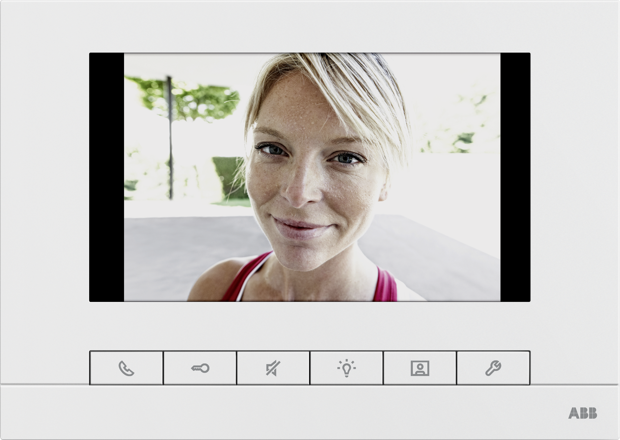 Poste intérieur vidéo AP ABB-Welcome avec écran tactile blanc