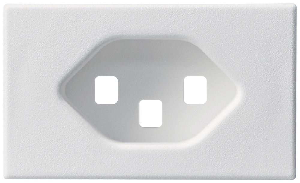 Frontteil Hager 1×Typ 23 FLF weiss mit Rastfeder mit Schraubklemmen