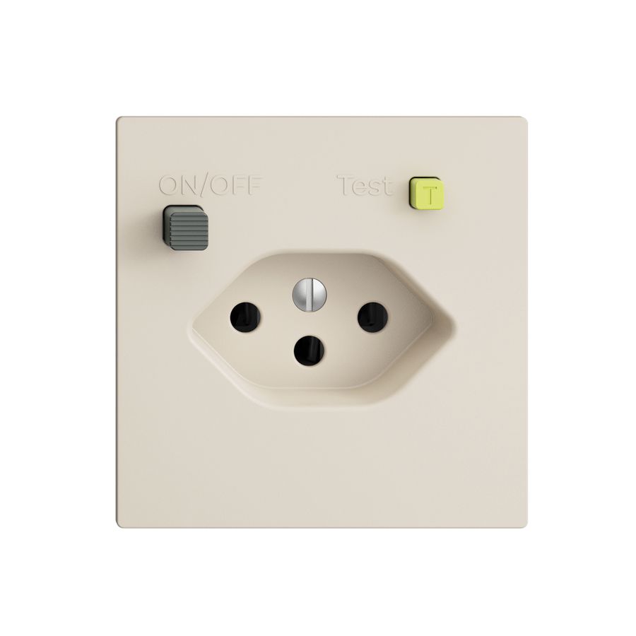 UP-Steckdose EDIZIOdue T13 FI 30mA F, crema