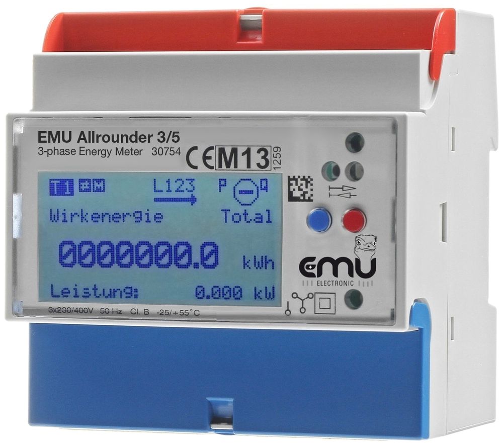 Compteur d'énergie AMD EMU 3L 230/400VAC/5A/1A