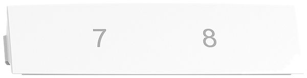 Placchetta indicatrice EDIZIOdue 7-8, per uscita obliquo, 10 pezzi, bianco