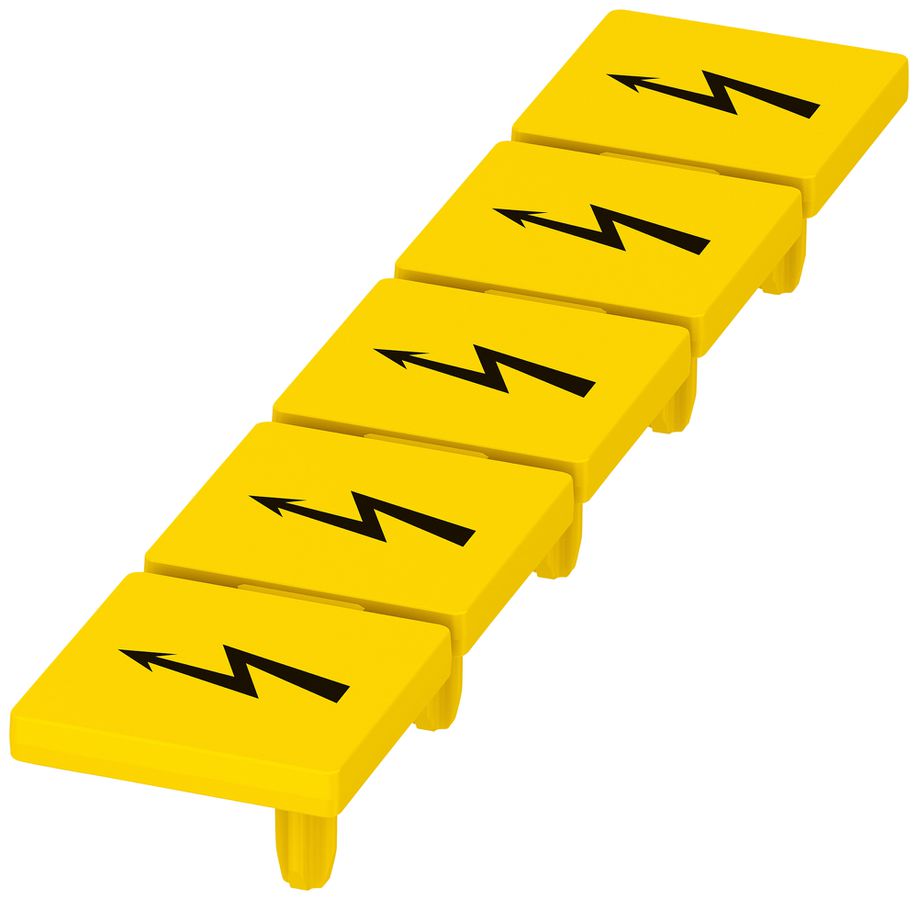 Étiquette d'avertissement PX WS PT 16 flèche 12.2mm jaune/noir