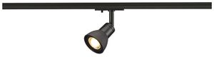 Strahler SLV PURIA GU10 50W mit 1-Phasen-Adapter IP20, schwarz