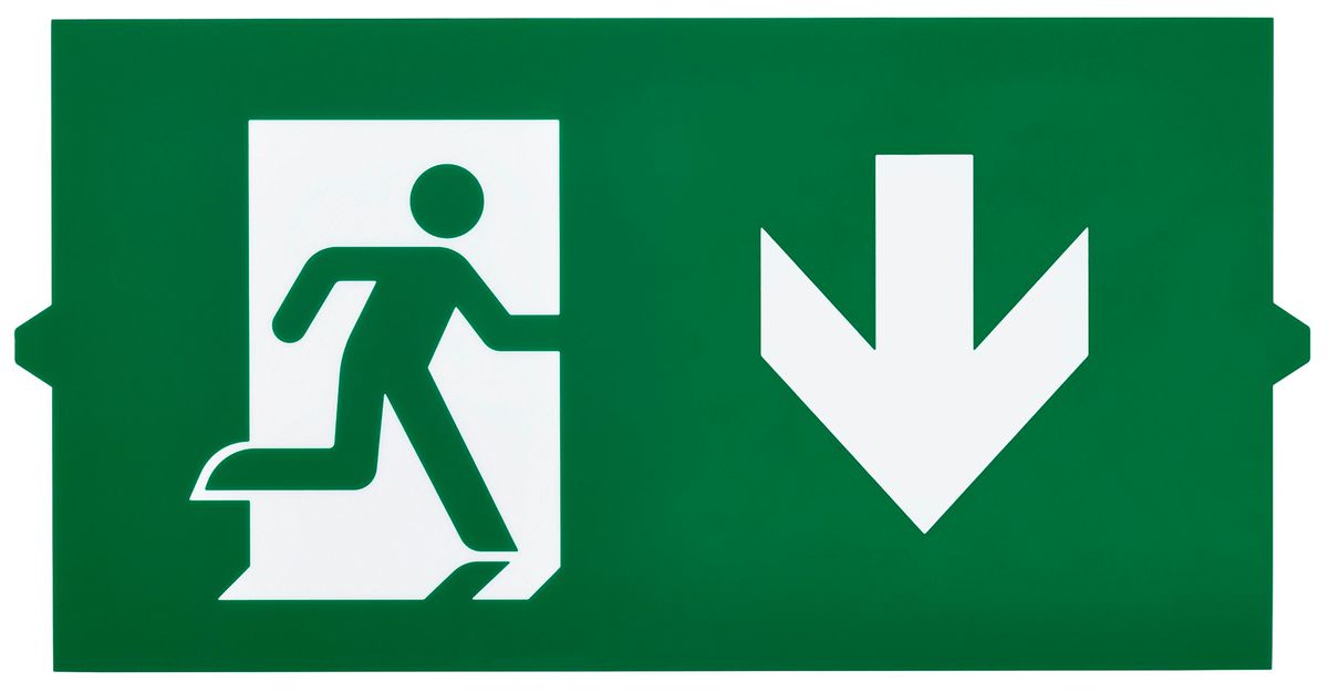 Pictogramme Philips EM155Z sortie vers le bas à double face 314×158mm