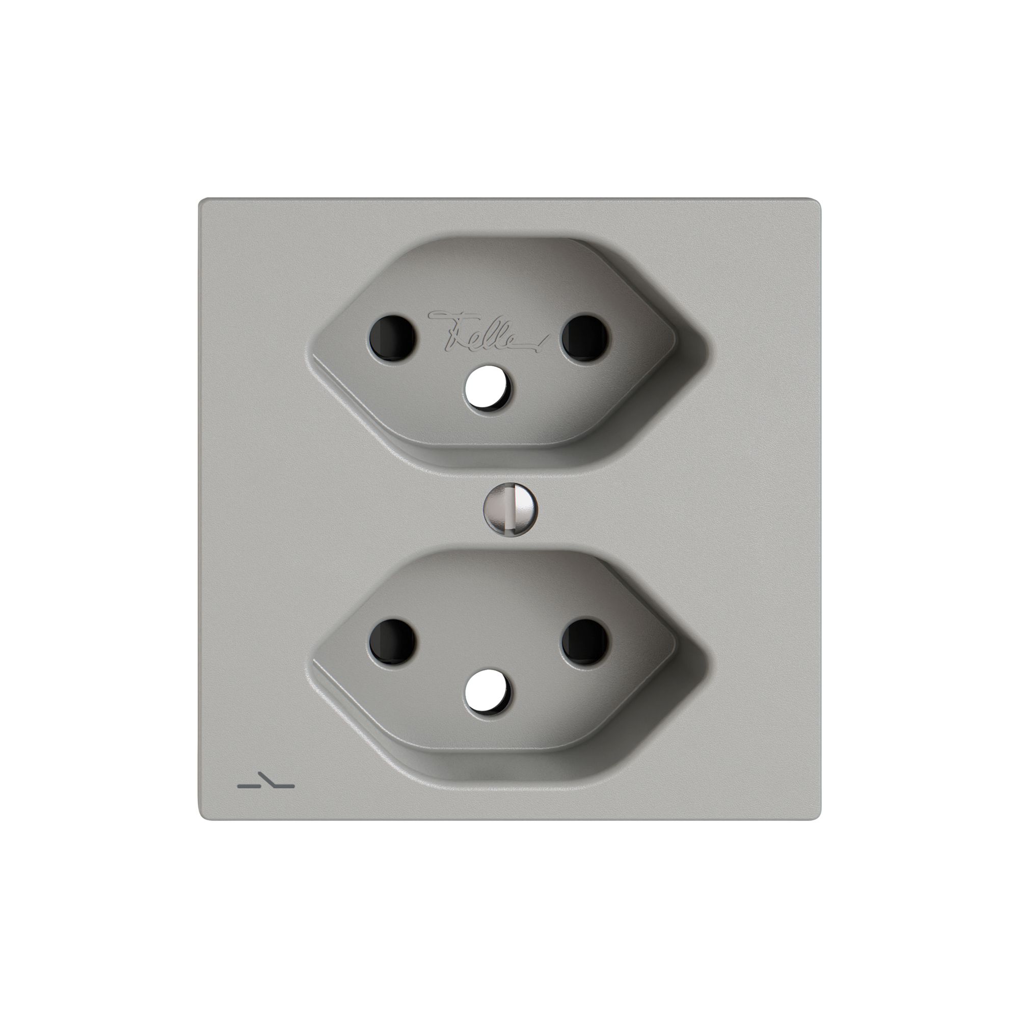 Kit di montaggio EDIZIO.liv SNAPFIX® per presa 2×T13 separata shutter grc