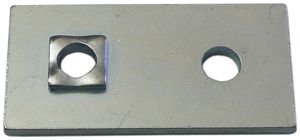 Plaque de raccordement 25×50×3mm, Ø2×6,5mm