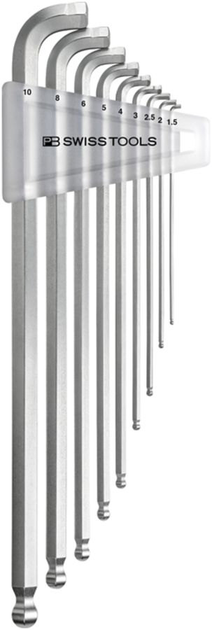 Jeux de clés mâles coudées PB 2222 LH-10 1.5, 2, 3, 4, 5, 6, 8, 10