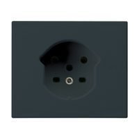 FLF-Steckdose HA Typ 15 mit Steckklemmen mit Rastfeder schwarz