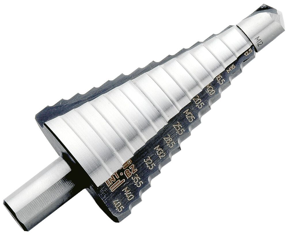 Foret à gradins Intercable, HSS, conique, ISO 12…40