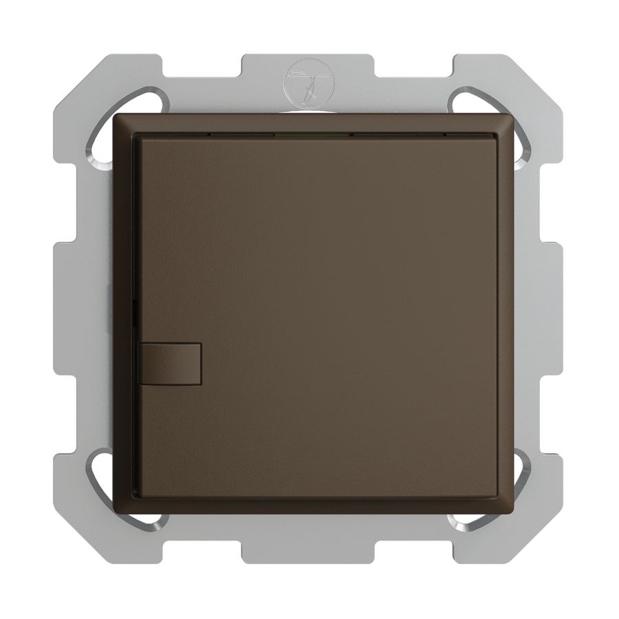 Poussoir univ. ENC 1×1t bornes à vis EDIZIOdue coffee, sans LED