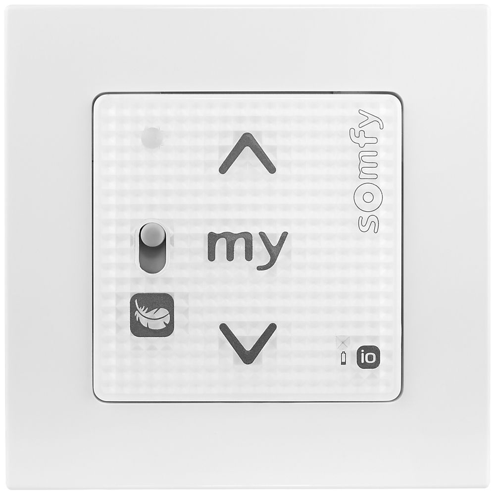 AP-RF-Wandsender Somfy Smoove RS100 io, mit Rahmen, Pure