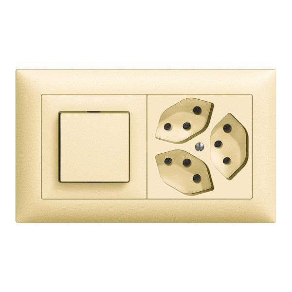 UP-Kombination EDIZIOdue 3/1P+3×T13 vanille, horizontal