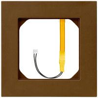 Abdeckrahmen kallysto.pro 1×1 braun für Eckbeleuchtung rot