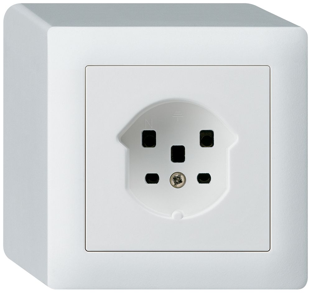 AP-Steckdose kallysto T25 weiss Schraubklemme