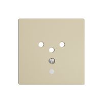 Frontplatte EDIZIOdue T12 vanille 60×60mm mit Linse für Steckdose