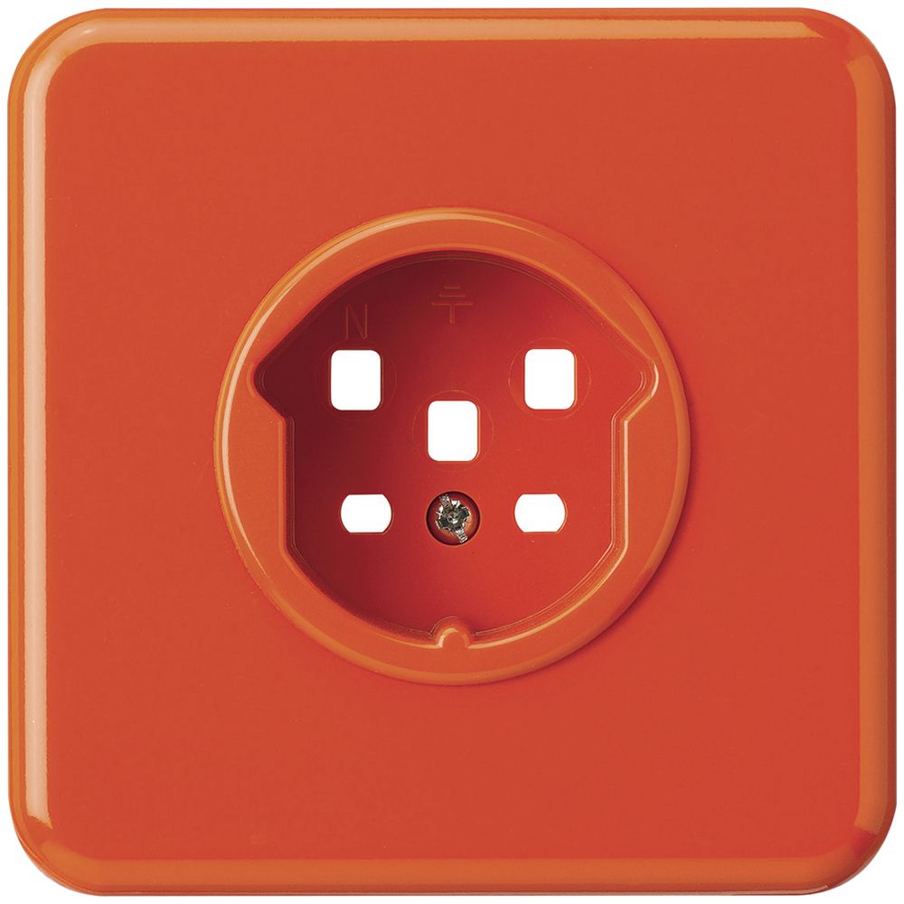 UP-Frontset HA basico für Steckdose Typ 25 mit Steckklemmen orange
