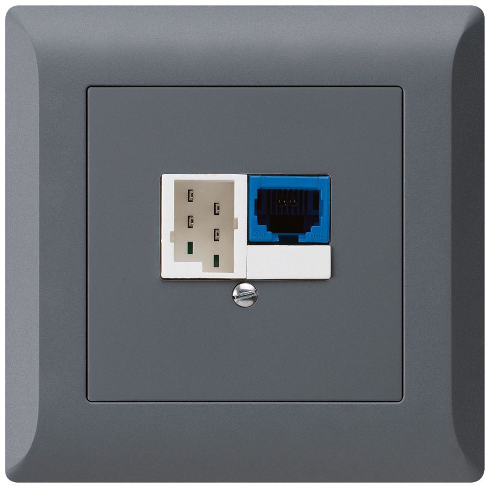 UP-Dose DSL kallysto.line 1×RJ45/1×T+T anthrazit