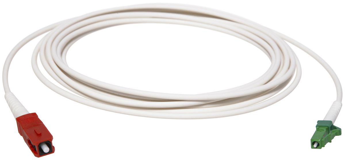 Patchkabel LWL Ceconet FTTH XGS-PON, LC/APC ↔ SC/UPC, G.657.A2/B3 1×OS2, 7.5m