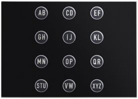 Placca frontale per modulo tastiera alfabetica Urmet Alpha, IP55, nero