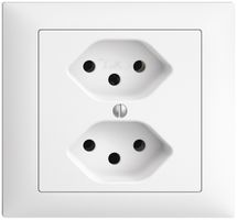 Presa INS EDIZIOdue 2×T13 FKE bianco