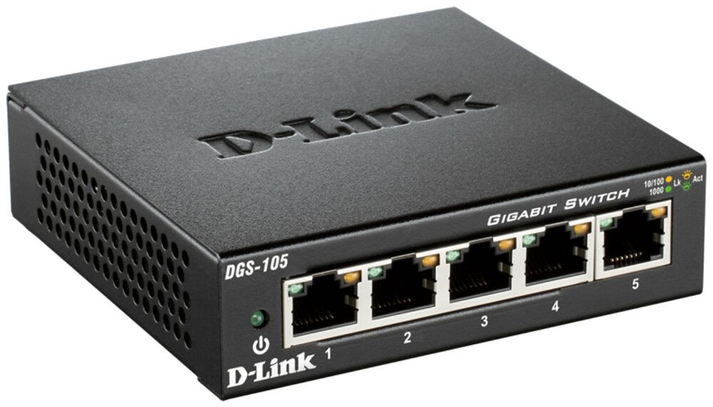 Switch D-Link DGS-105/E, 5-Port unmanaged Gigabit