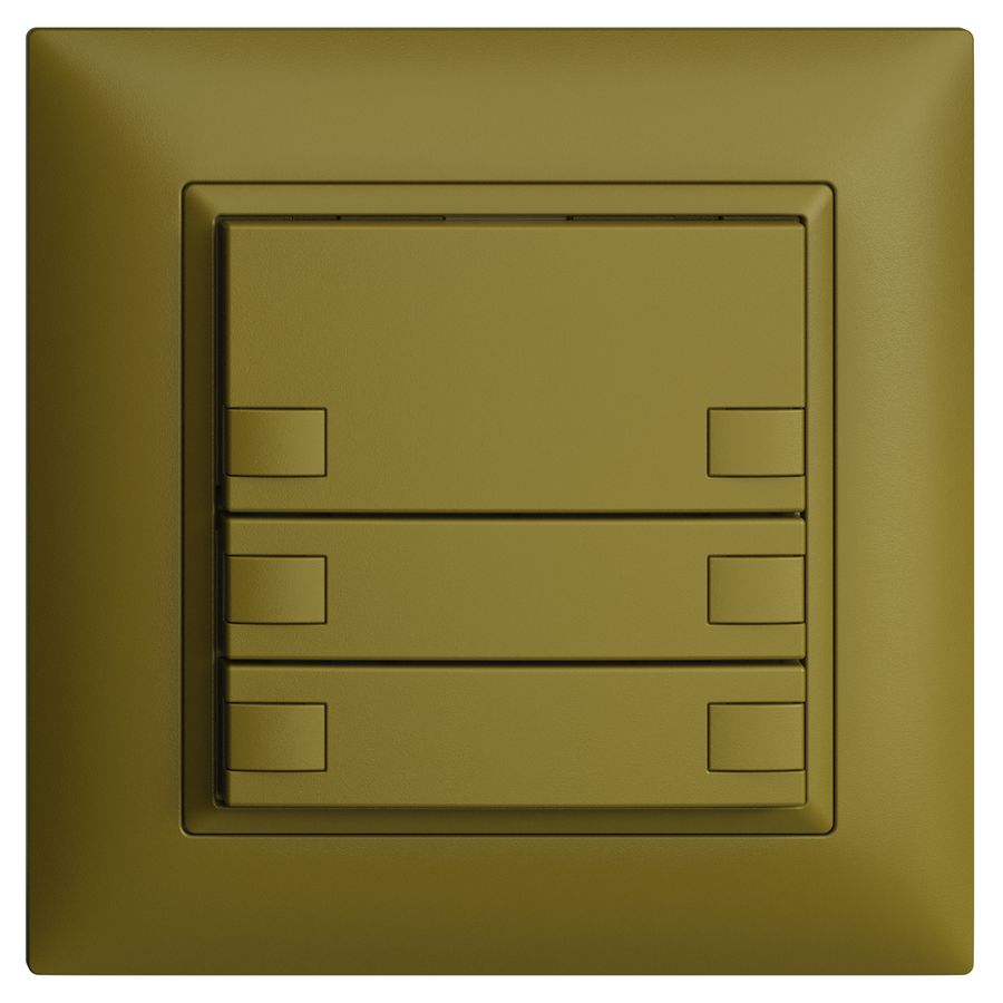 UP-KNX-Taster RGB EDUE FMI, 250mW, o.LED, 3×Taste, 2×Tastenb., ov