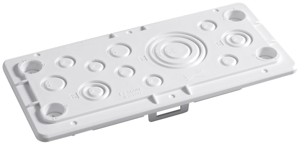 Piastra passacavi Hager univers a viti per armadi IP30/44/54