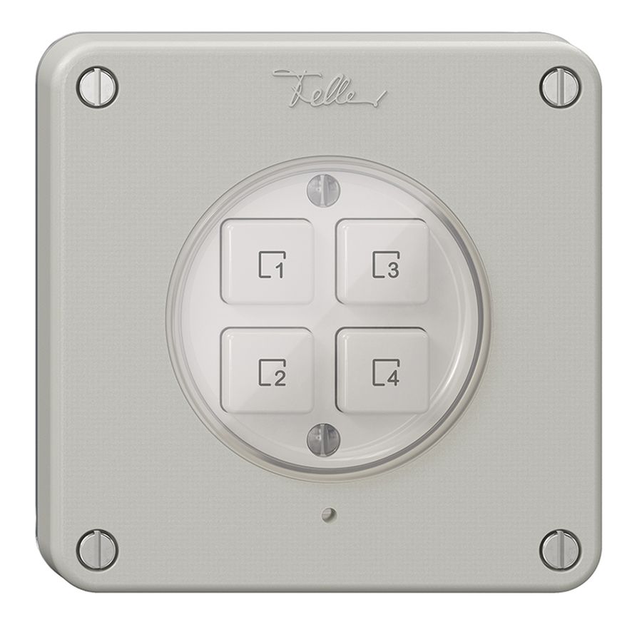 Poussoir scène 4 scènes/4T NEVO Wiser N.CO gris clair