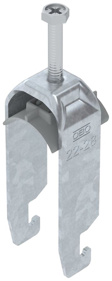 Fixation rapide BET 2056 pied à U mat.synthétique 22…28mm 2×câble acier Zn-ch-im