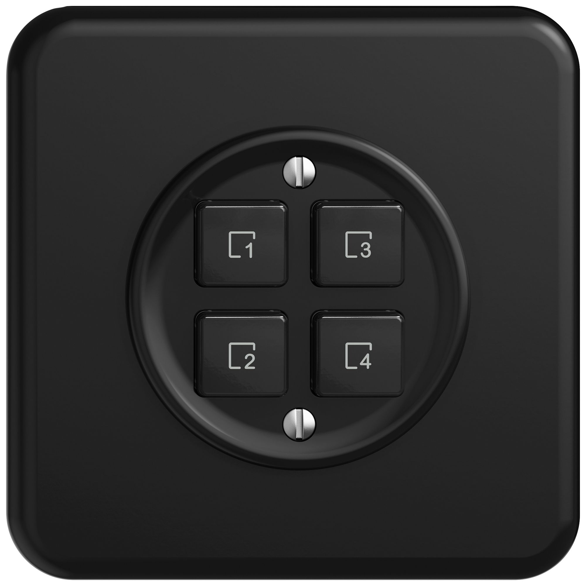 Poussoir scènes ENC STANDARDdue Wiser SNAPFIX® 4 scènes 4 touches no