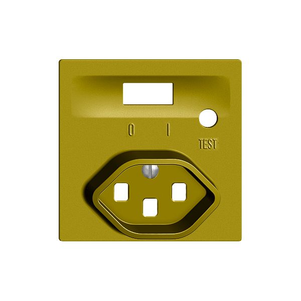 Frontset EDIZIOdue zu FI-Steckdose olive