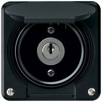 UP-Schlüsselschwenktaster robusto 2P 2NO 20A 250V 86×86mm schwarz