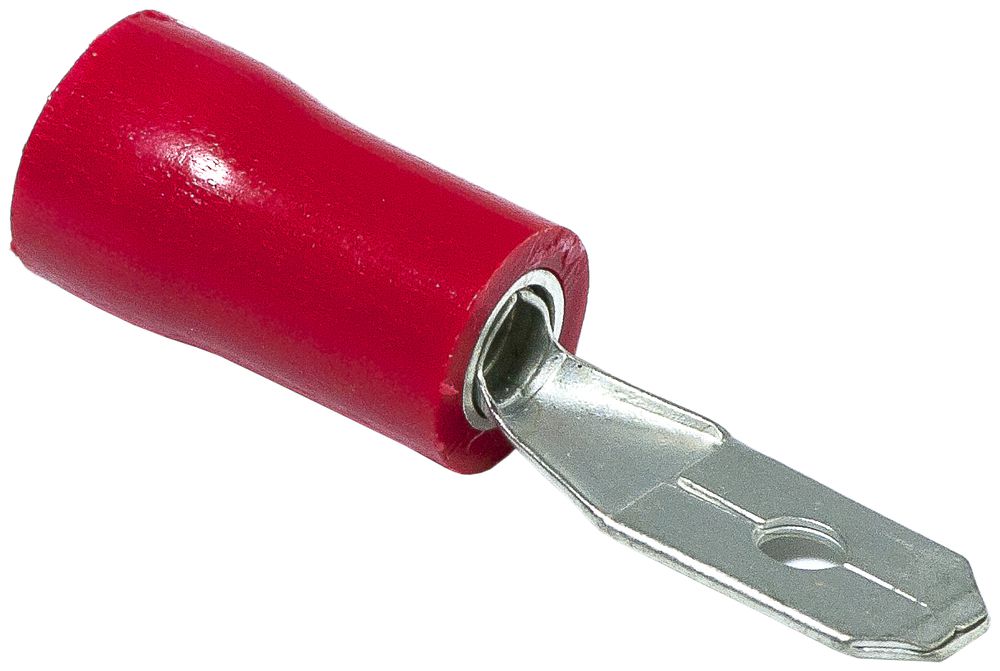 Flachstecker isoliert PVC rot Pidg.4.8×0.8