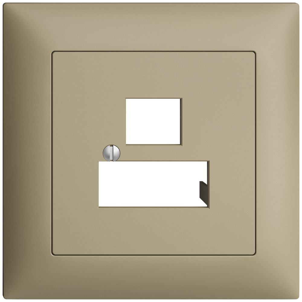 Kit frontal ENC EDIZIOdue sand 88×88mm 3×RJ45