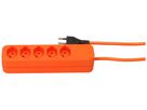 Prise multiple MH Swiss-Line 2.5m 5×T13 orange 2 aimants