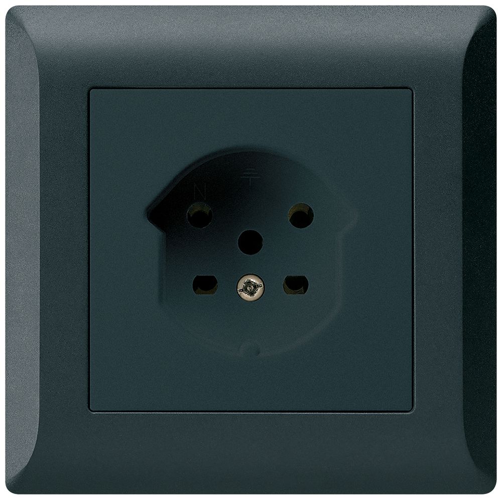 UP-Steckdose kallysto.line T15 schwarz Schraubklemmen