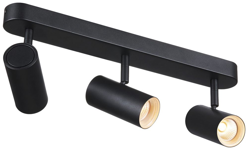 Spot LED SLV NOBLO 19W 2350lm 927 REG 400×105×127mm nero 3×Spot