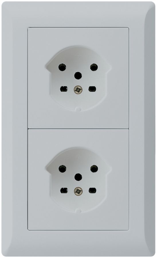 Combi ENC 2×1 HA kallysto.line 2×type 15 avec bornes enfichables gris clair