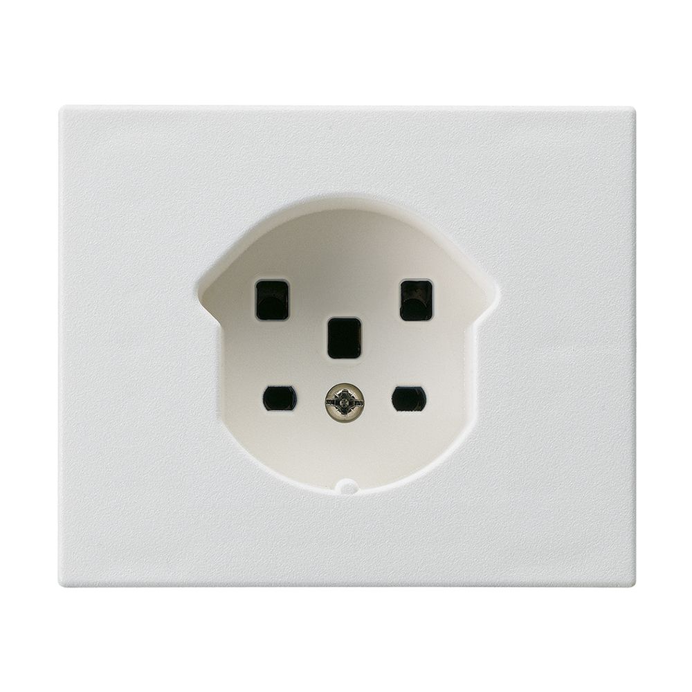 FLF-Steckdose HA Typ 25 mit Steckklemmen mit Rastfeder weiss